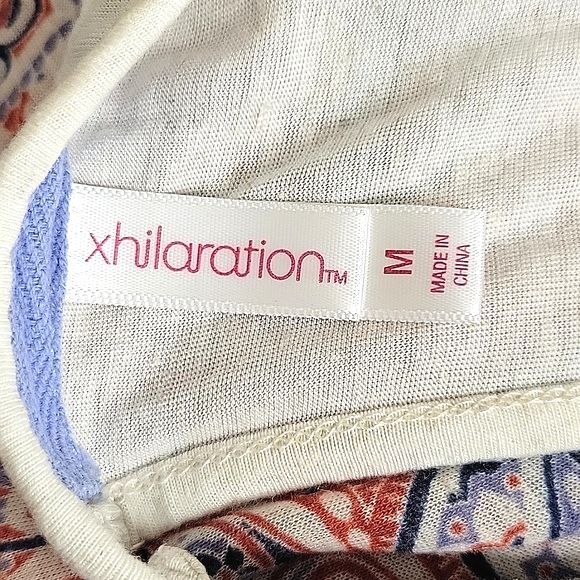 XHILARATION Colorful Racerback Keyhole Button Loose Fit Tank Top size M - Picture 10 of 14